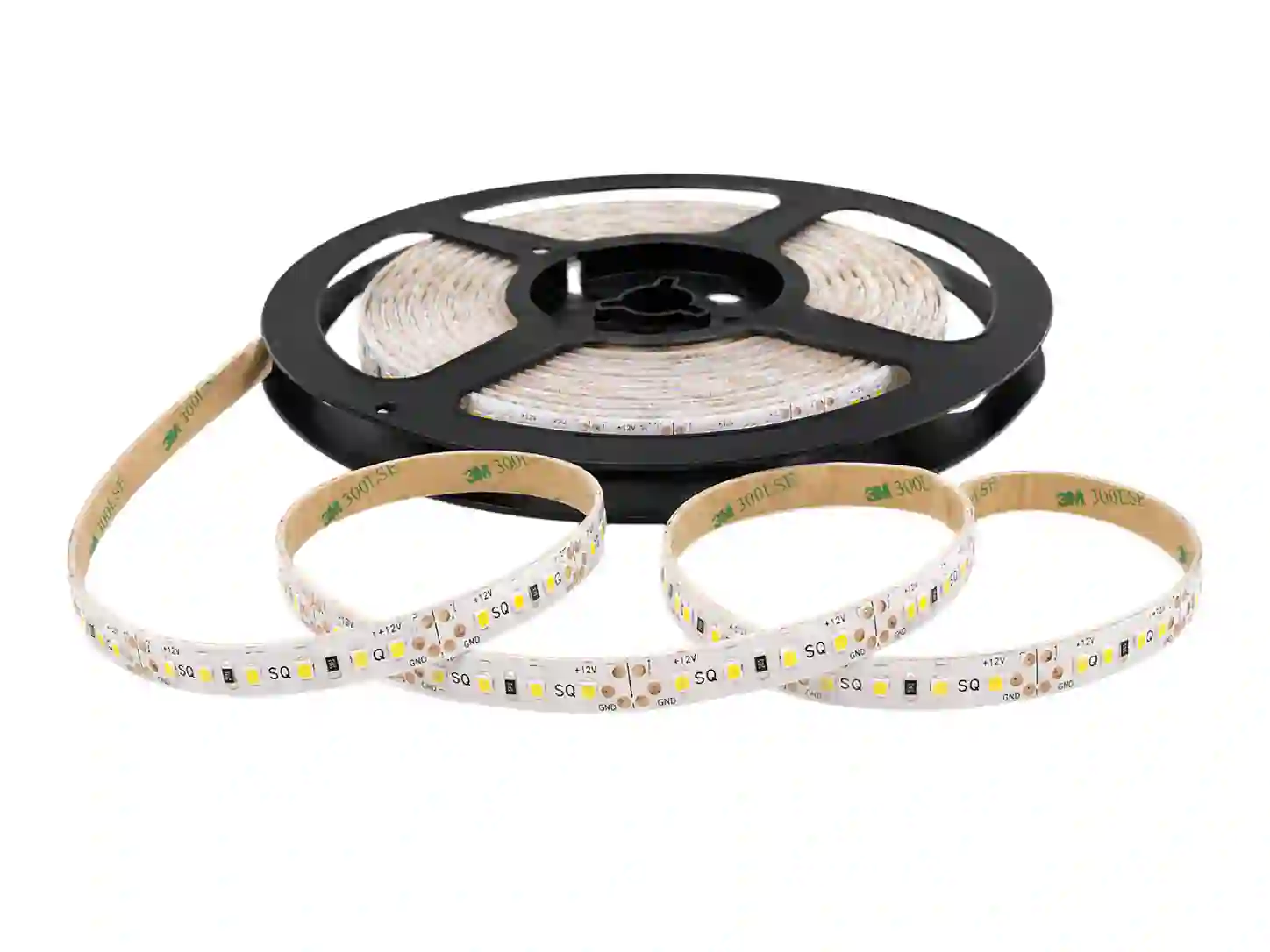 Zalitý LED pásek 12V 9,6W/m IP52 2835 SMD San'an 120 LED na metr 1100lm/m studená bílá na kotouči 5m